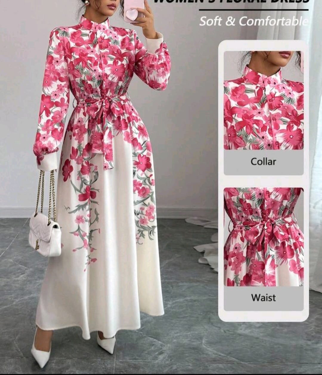 Pink Flower Ombre Dress