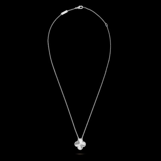 Charmé Clover Collection - Necklace, Earrings & Ring in Sterling Silver Finish