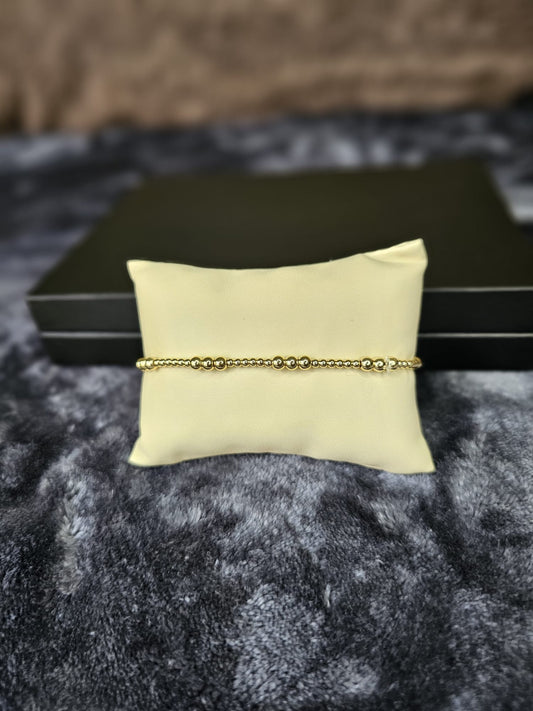 Solis Minimal 18K Gold Plated Beaded Bracelet