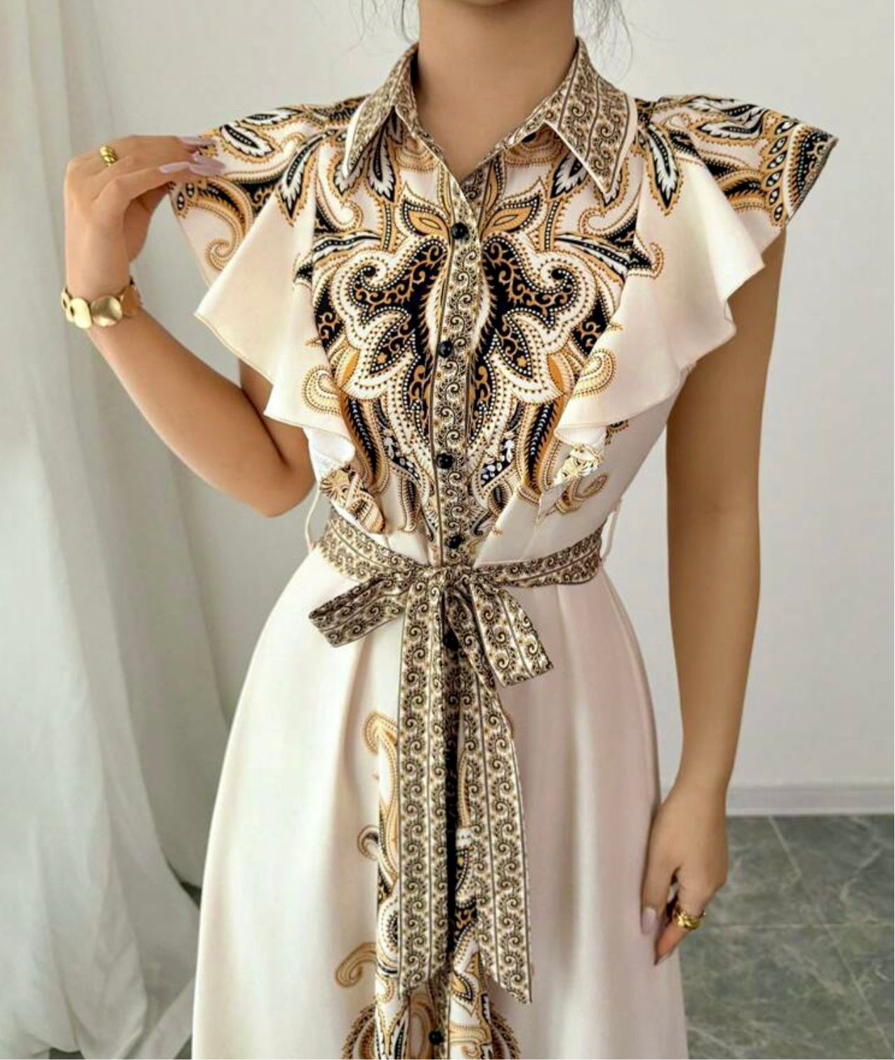 Grand Summer Pleated Maxi Dress