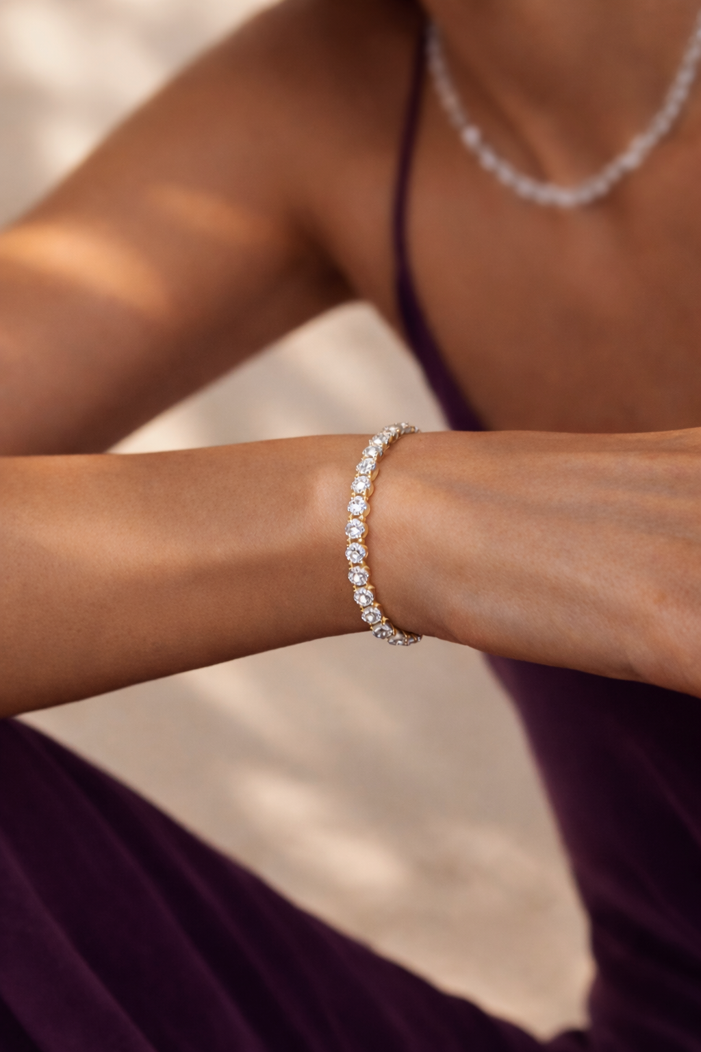 Tennis Chain Bracelet | Lab Diamonds – Al Zarif