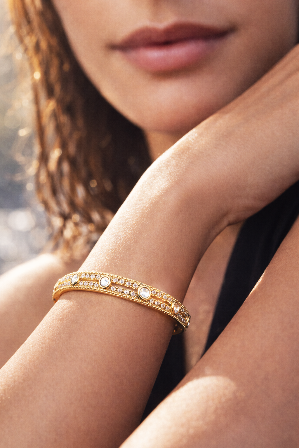 Custom Gold Bracelet with CZ