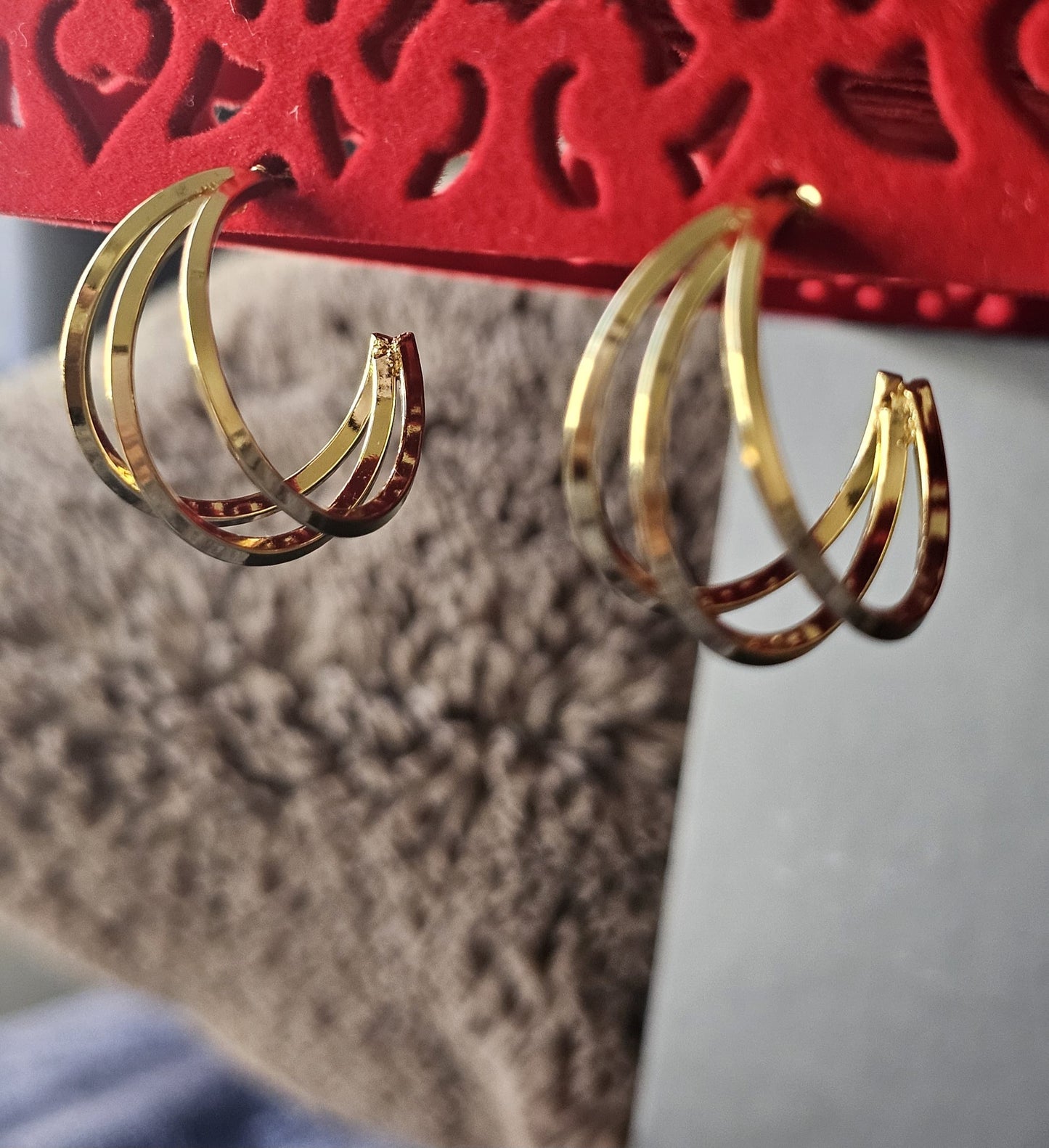 Trio Gleam Hoop Earrings