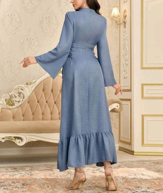 Arabic Style Stand Collar Dress