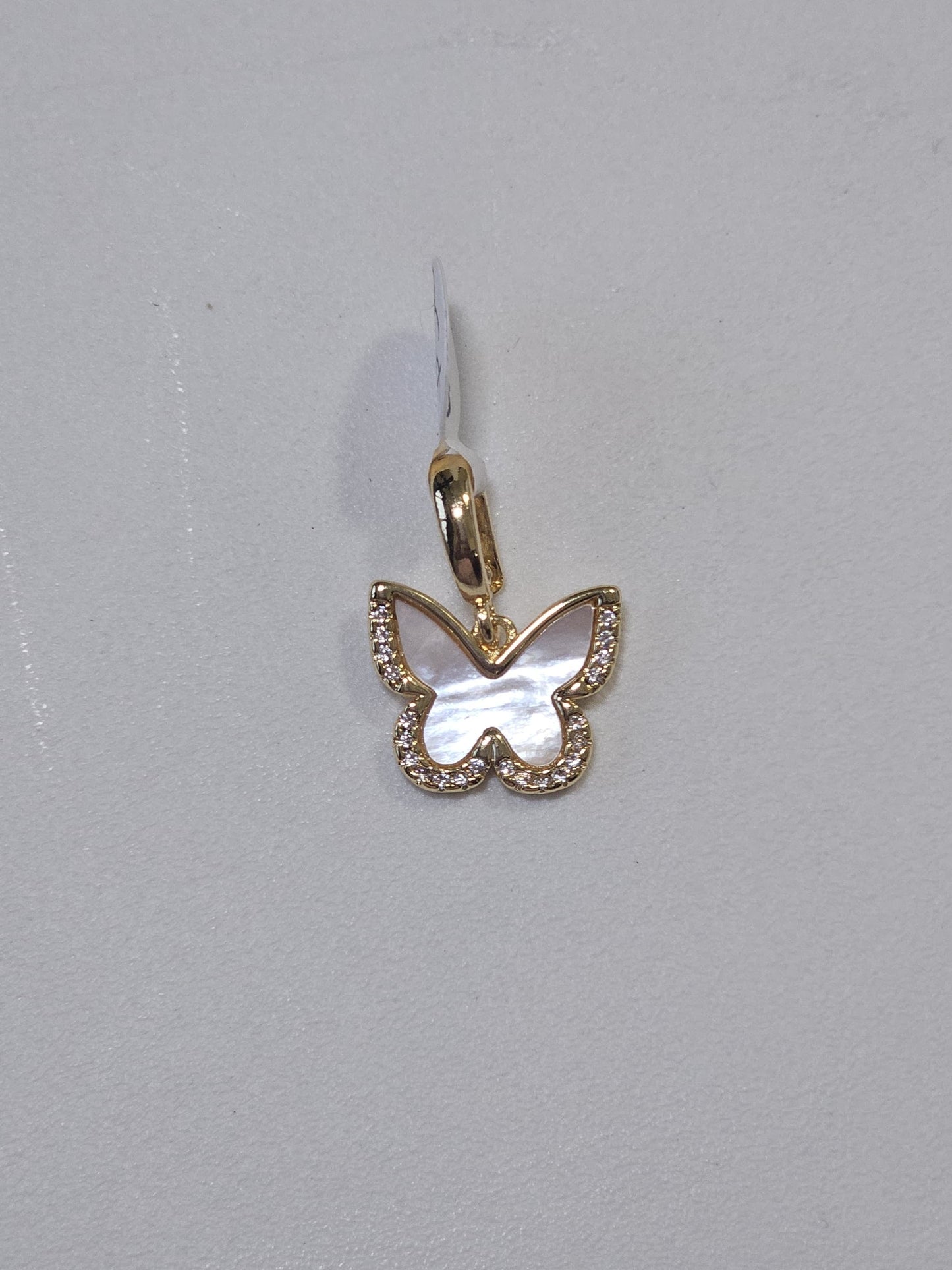 Mini Butterfly Charm with Pearls