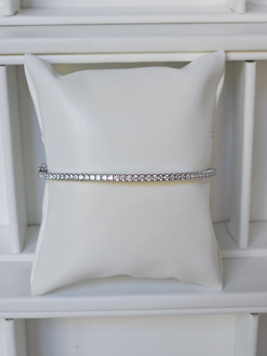 Stainless Steel Tennis Cuff Bracelet |