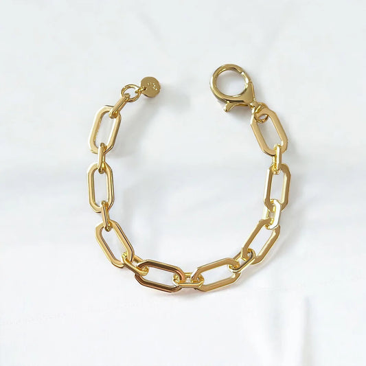 HexaLink Luxe Paper Clip Bracelet – 18K Gold & Silver Plated