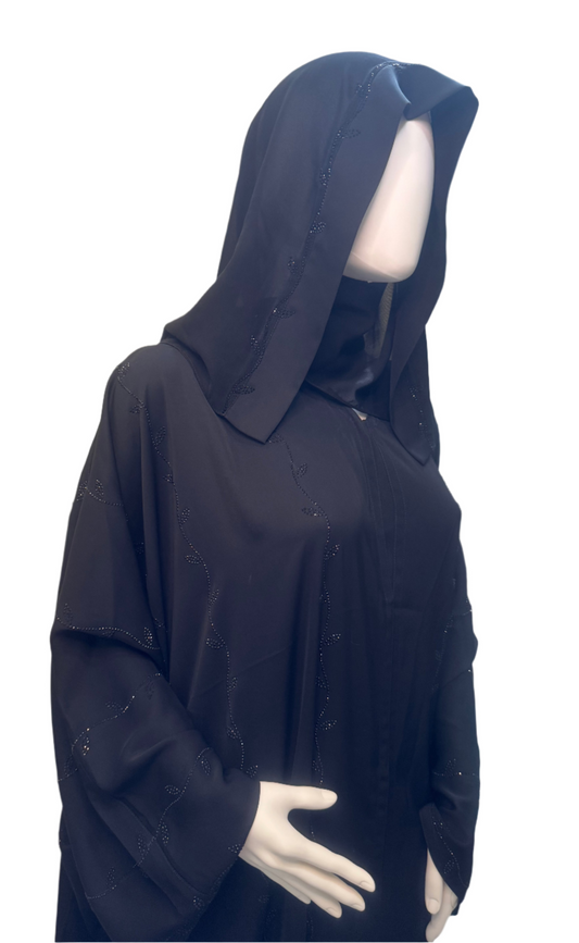 Satin Black Abaya