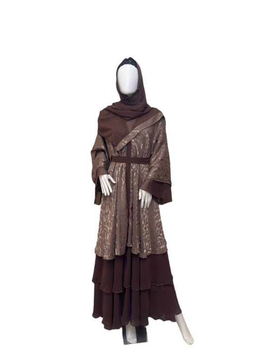 Mocha Luxe Designer Abaya