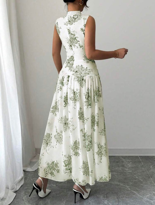 AL Zarif Women's Sleeveless the Eden Dress – Lightweight Summer Gown for Garden Parties & Formal Events