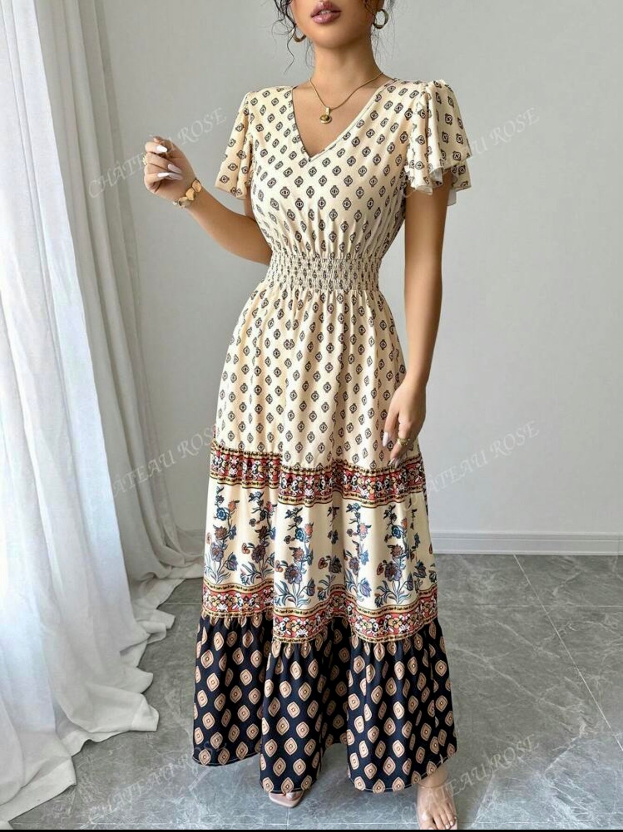 Cream Breeze Summer Maxi Dress – Light, Modest & Effortlessly Chic