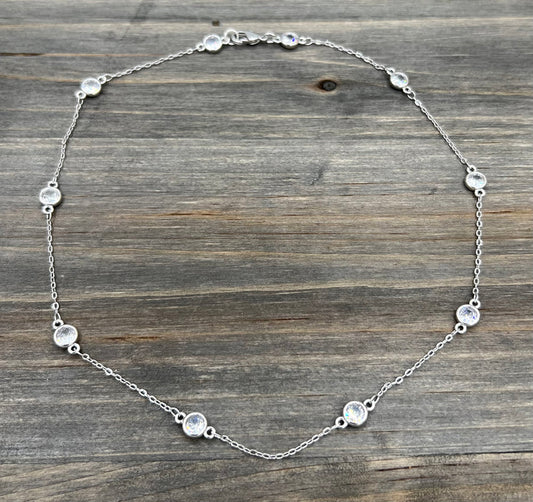 Diamond by Yard long chain with Cubic Zirconia 20"inches