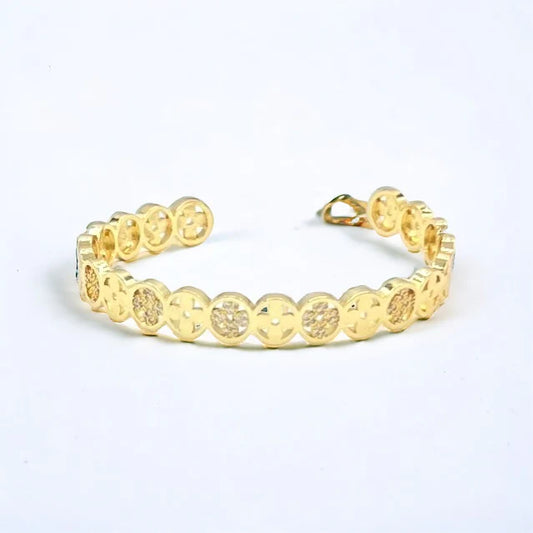 18K Gold/Silver Open Cuff