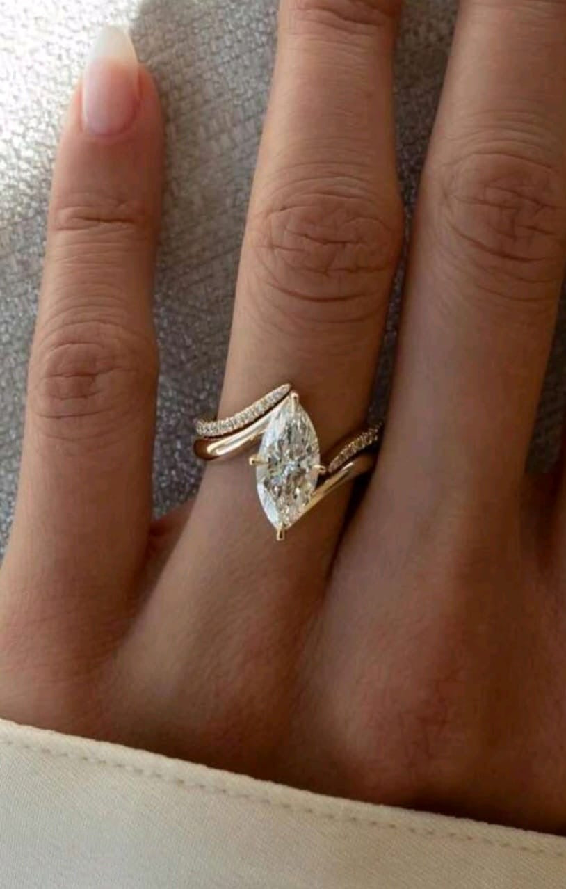 Moissanite Dual Ring