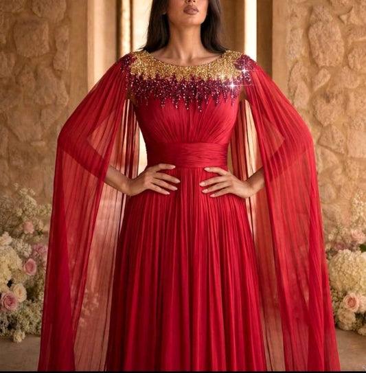 Flowy Elegant Red Gown