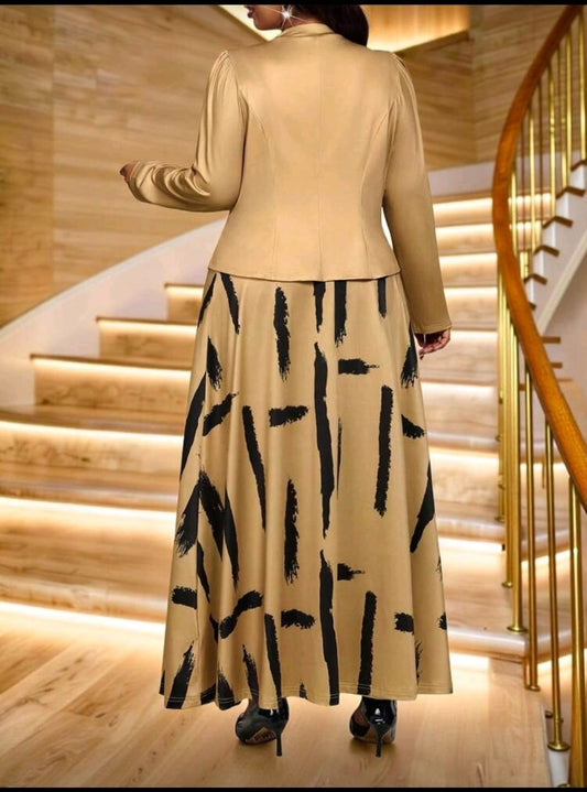 Golden 2 piece dress