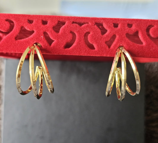 Trio Gleam Hoop Earrings
