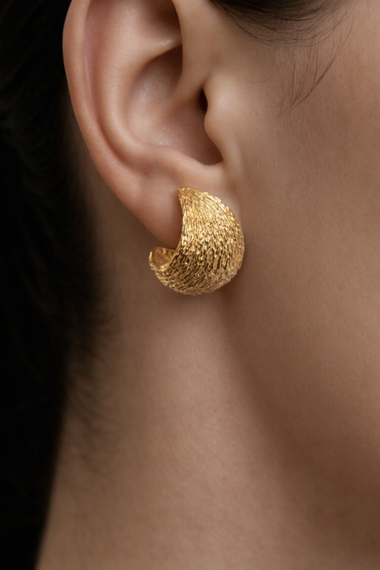 Aesthetic Earring 18k Gold Plated