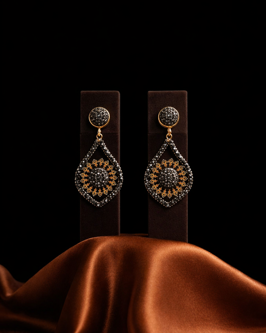 Black Crystal Earring