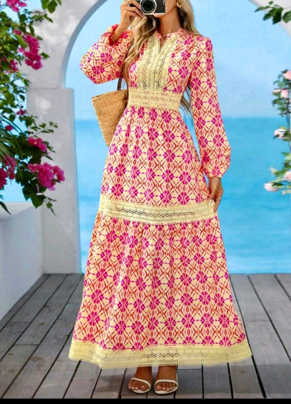 Fall & Floral Lace Gown