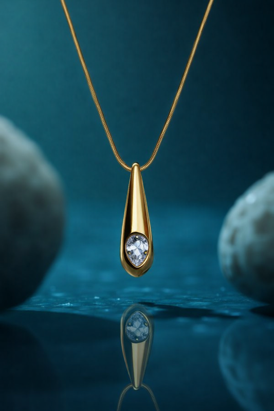 Chain Tear Drop 18k Gold Plated