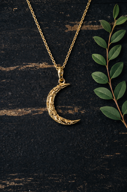 Dreamy Crescent Moon Charm Pendant
