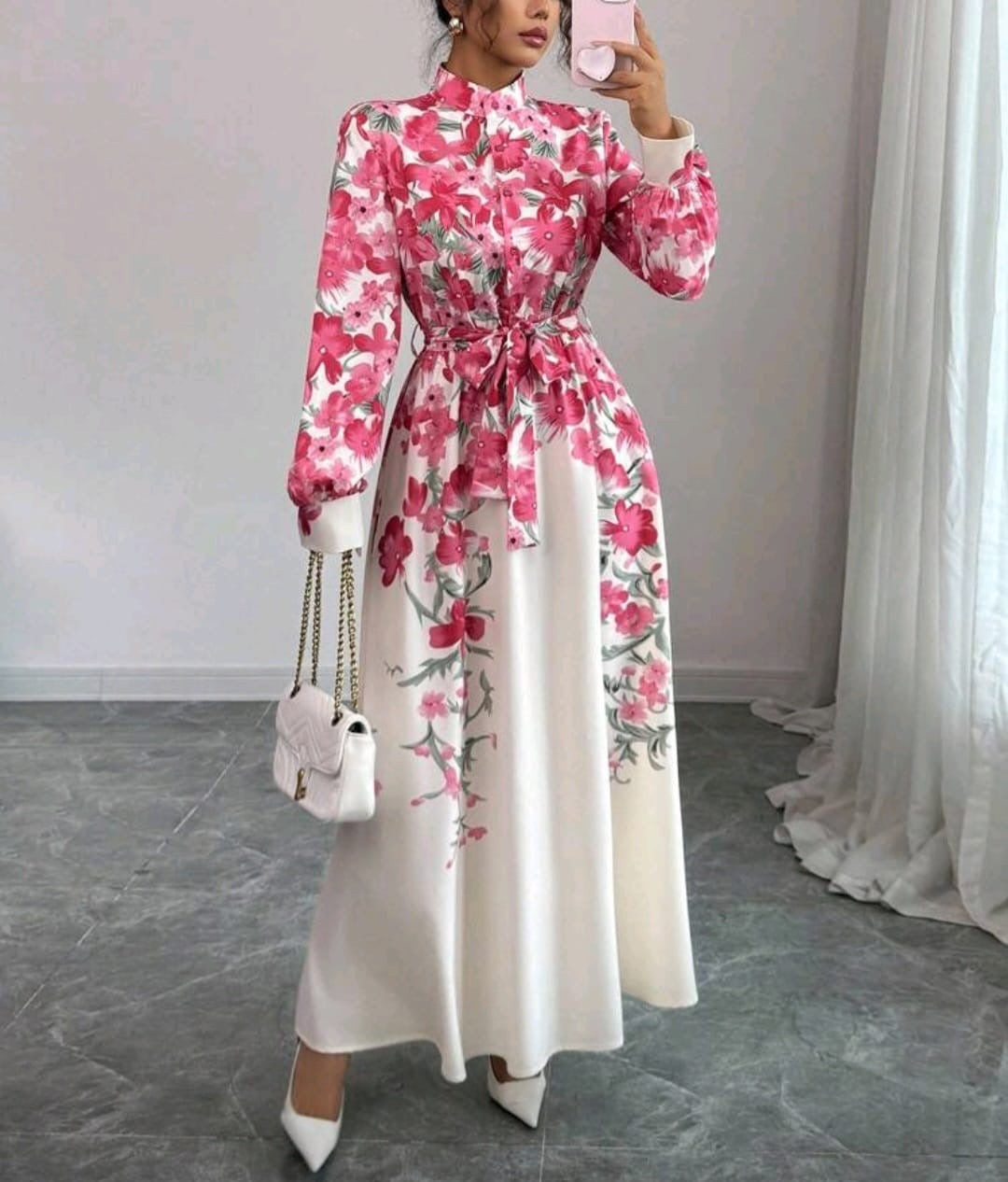 Pink Flower Ombre Dress