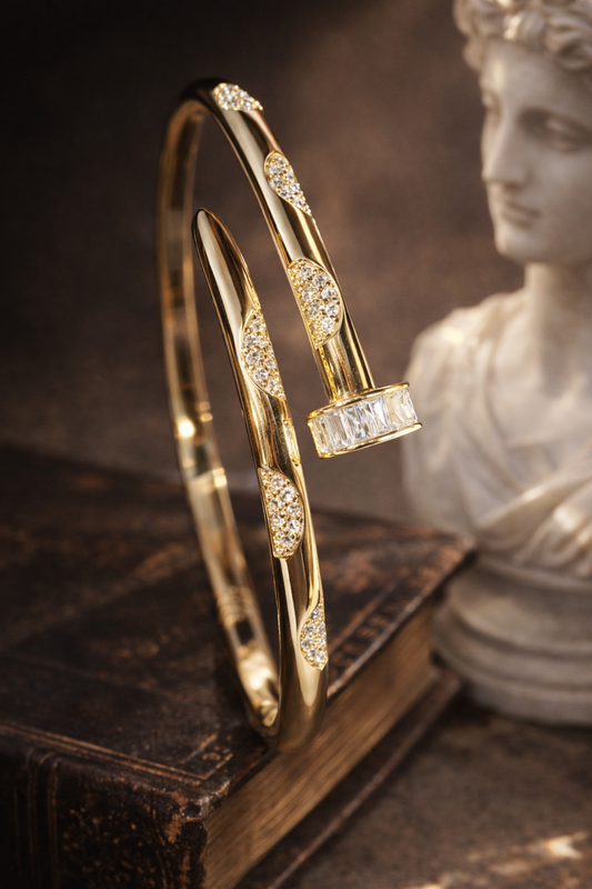 Nail Bracelet with Gemstones