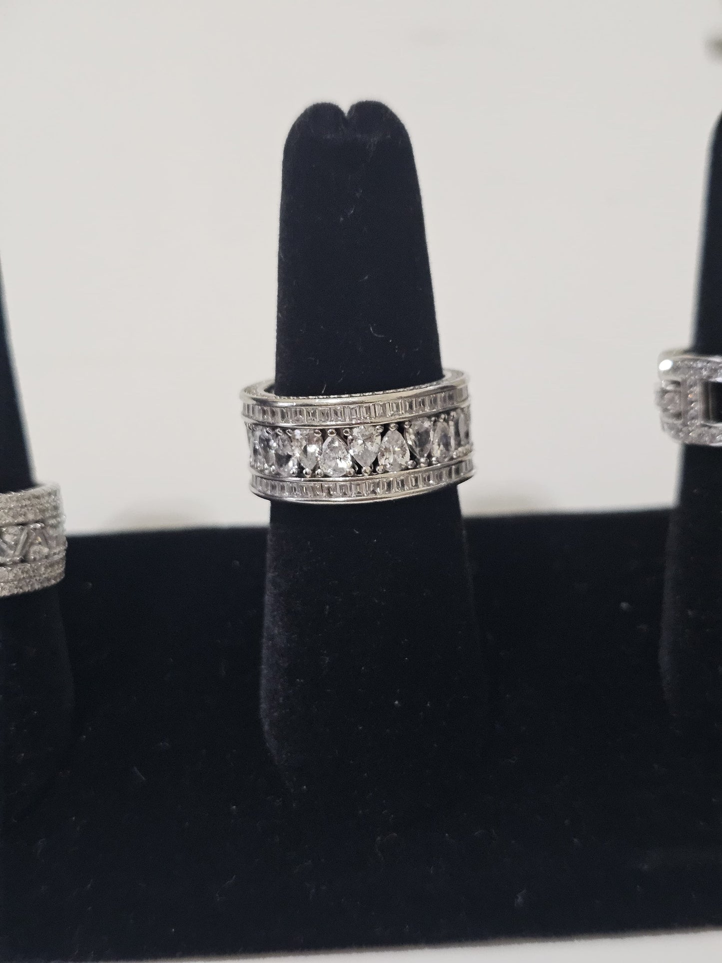 Celestia Luxe Crystal Statement Band Ring – Bridal Edition