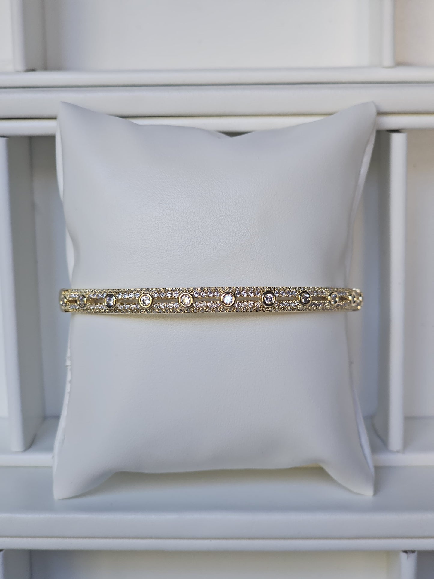 Custom Gold Bracelet with CZ