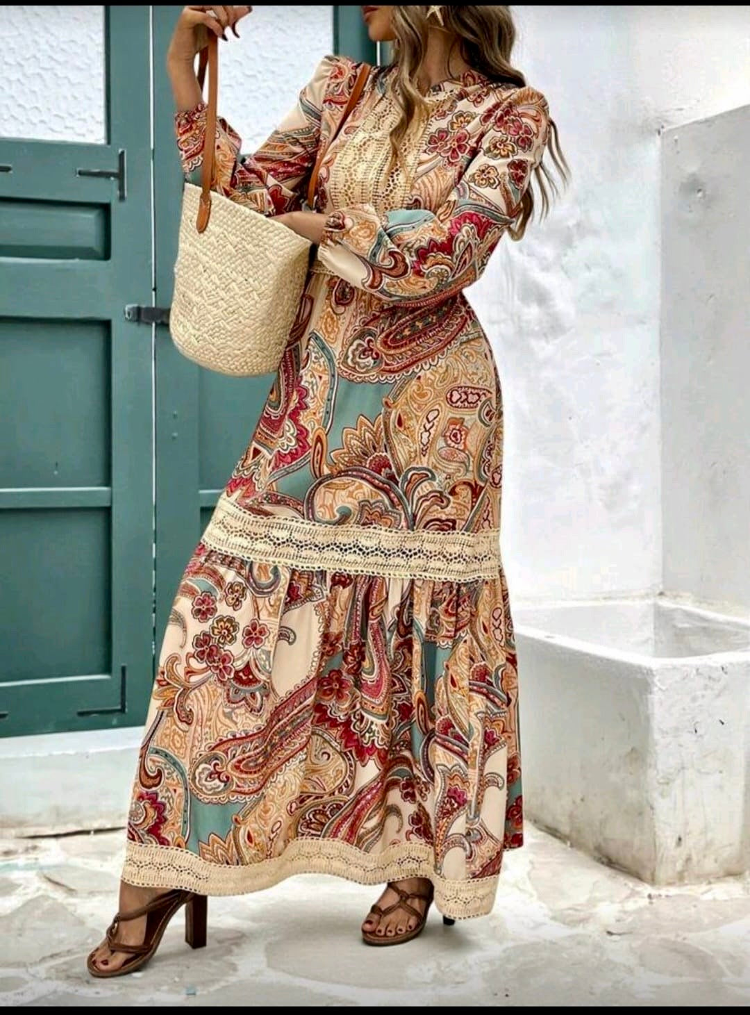 Fall & Floral Lace Gown