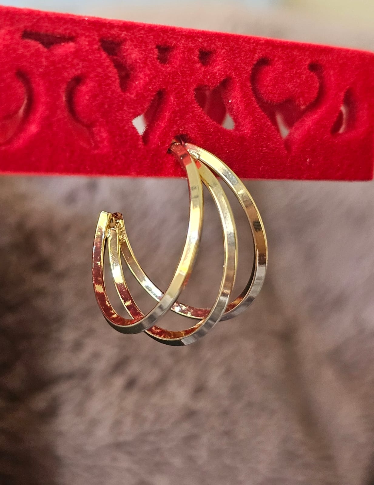 Trio Gleam Hoop Earrings