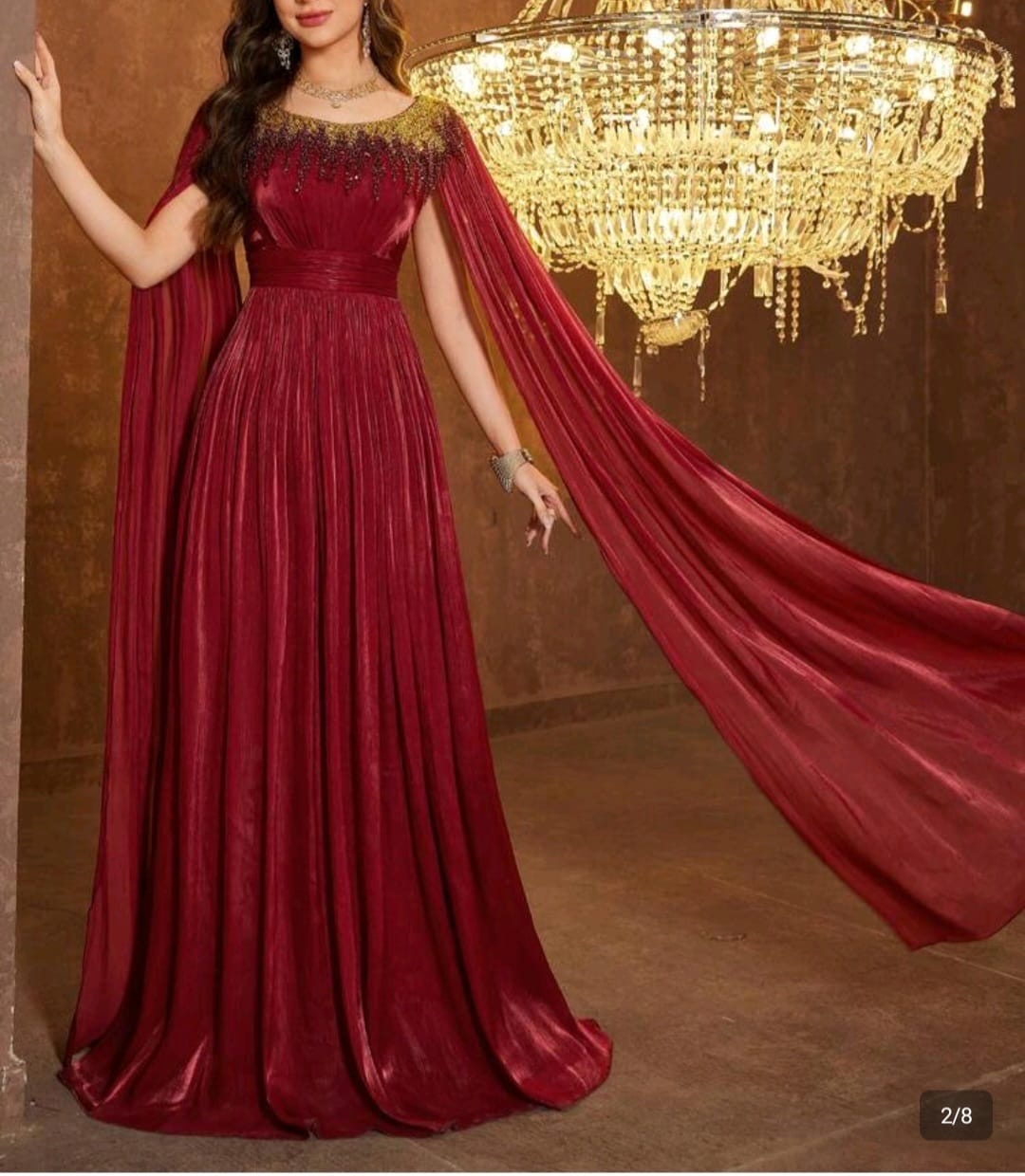 Flowy Elegant Red Gown