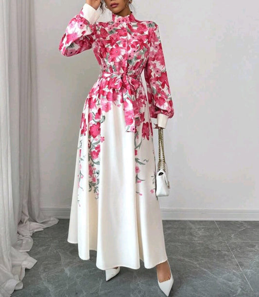 Pink Flower Ombre Dress