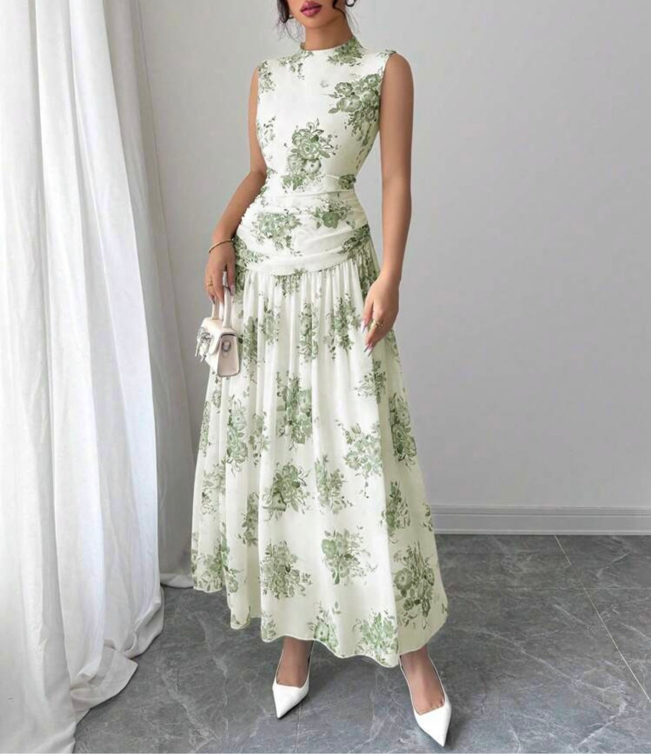AL Zarif Women's Sleeveless the Eden Dress – Lightweight Summer Gown for Garden Parties & Formal Events
