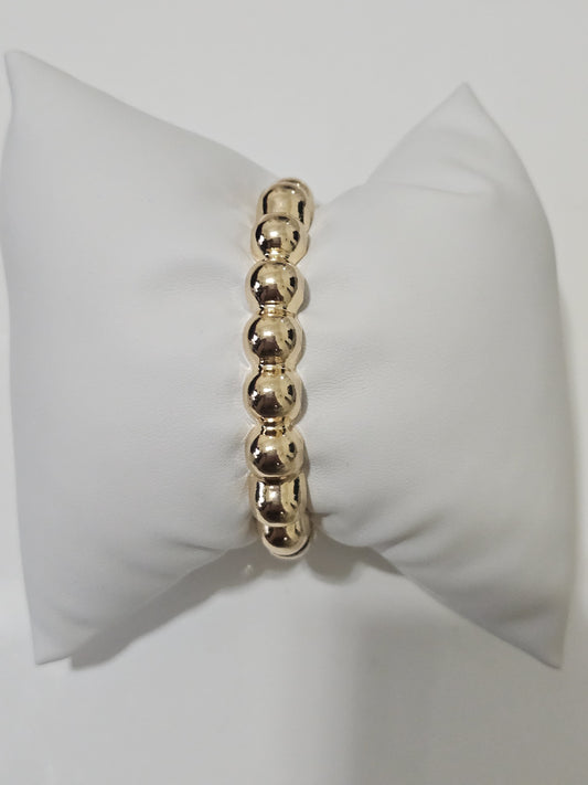 Classic Gold Beaded Statement Bracelet/Cuff