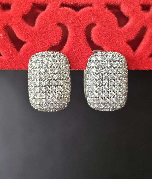 Radiant Grace Silver Diamond Ear Cuff