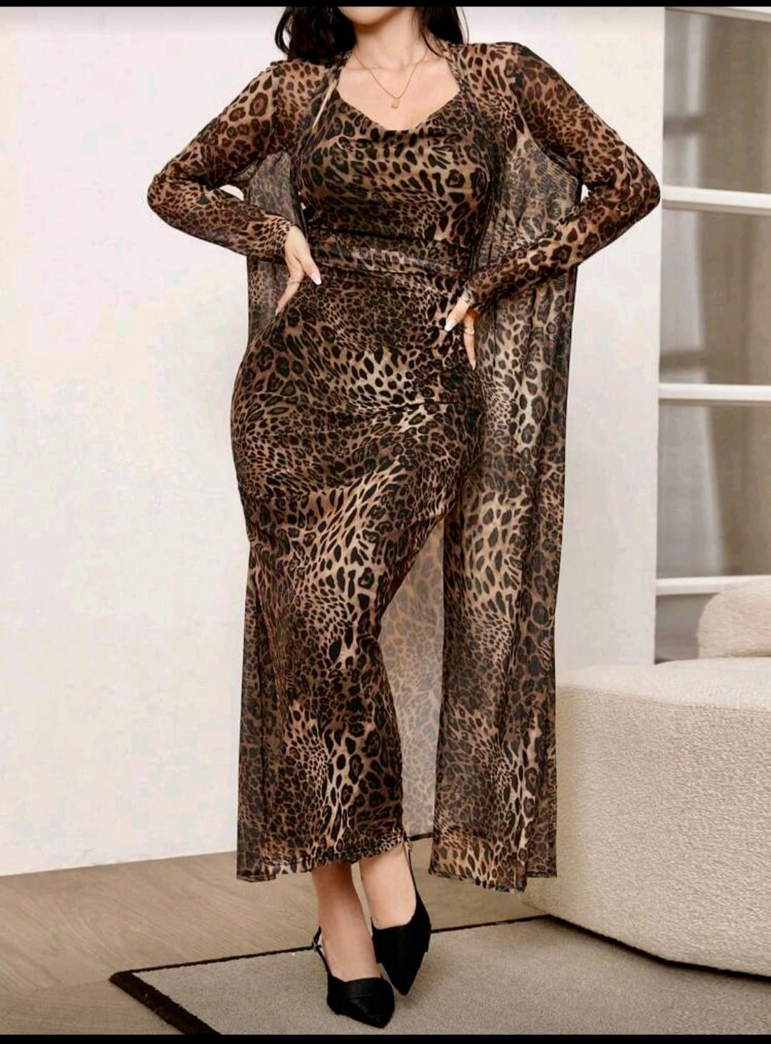 Leopard Print Two Piece