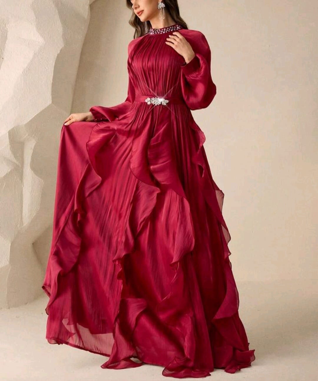 Burgundy Red Elegant Gown