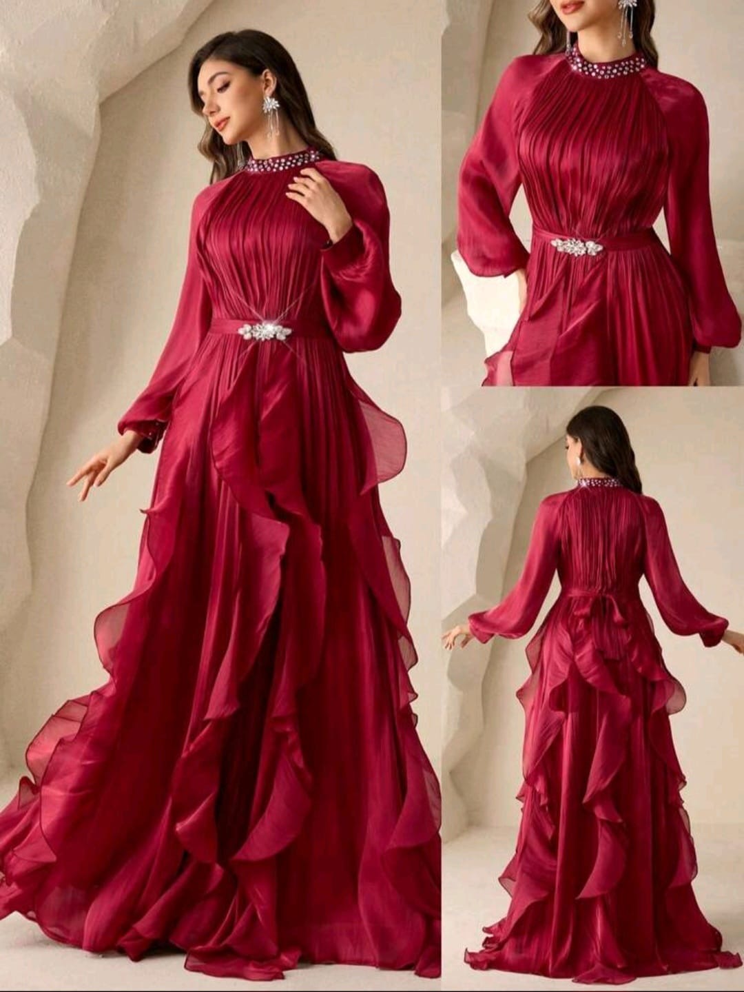 Burgundy Red Elegant Gown