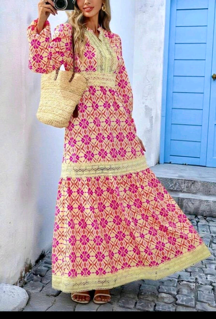 Fall & Floral Lace Gown