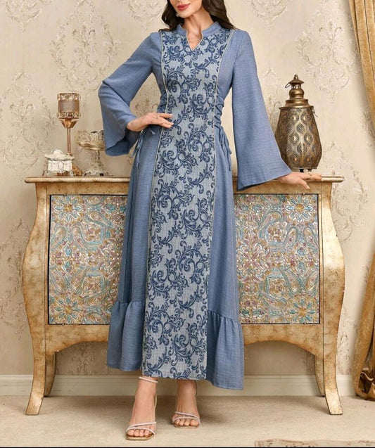 Arabic Style Stand Collar Dress