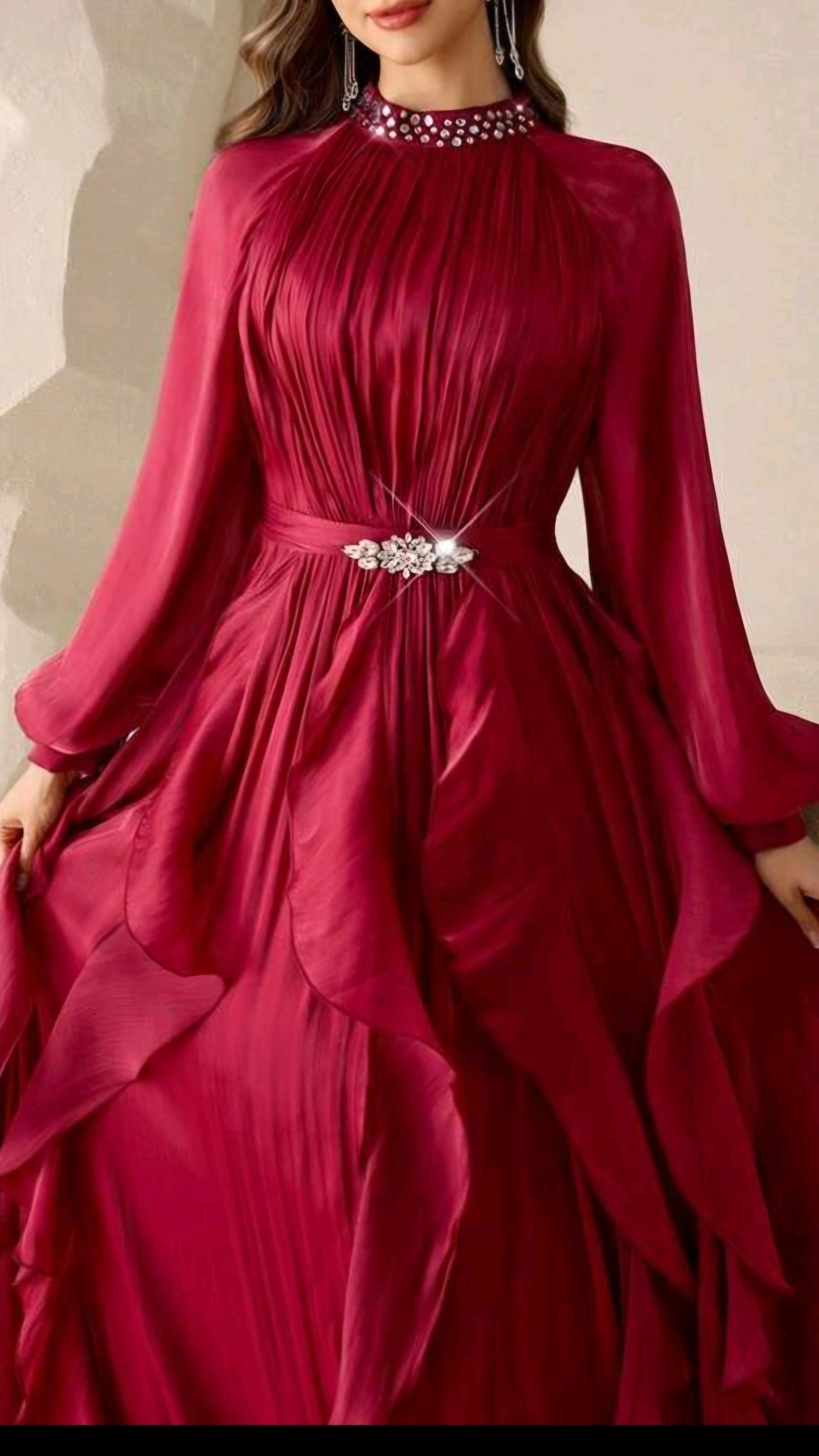 Burgundy Red Elegant Gown