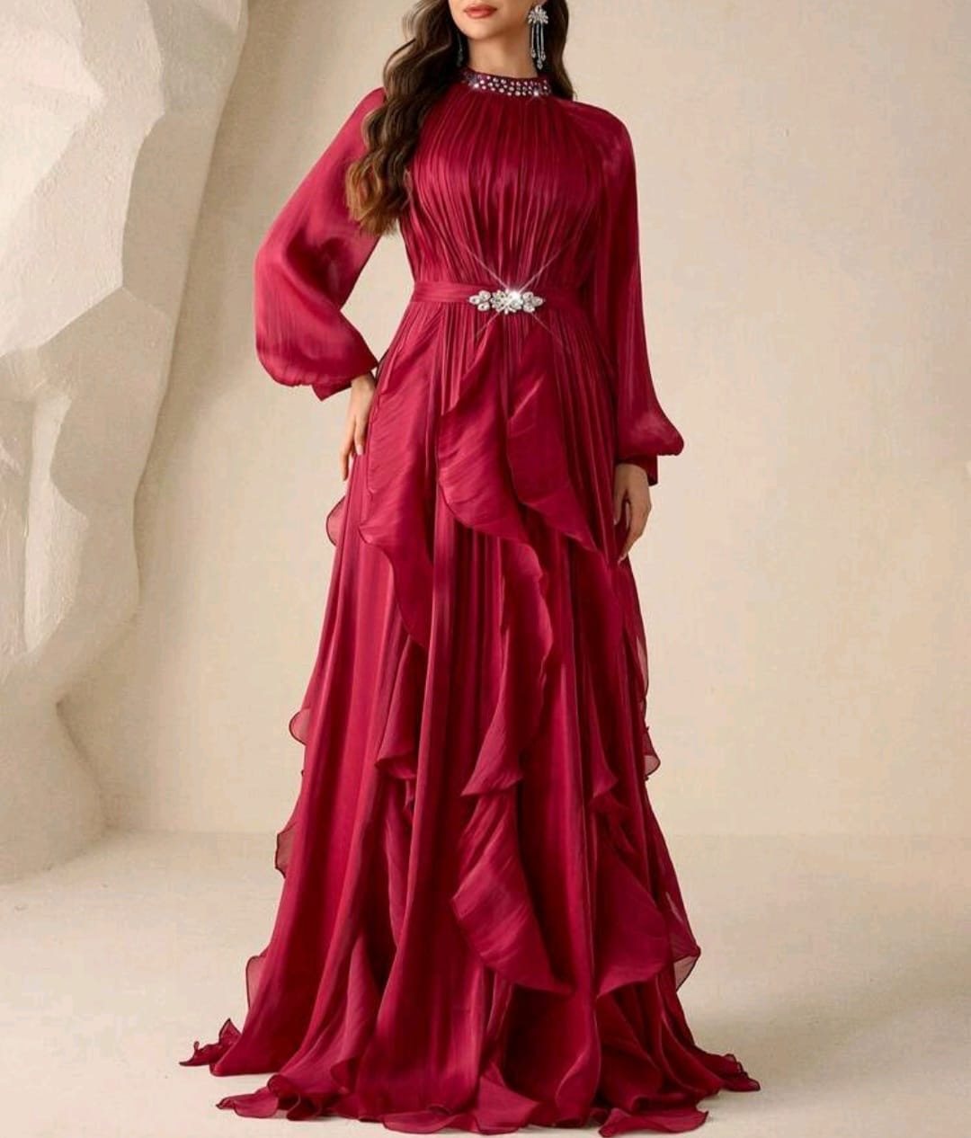 Burgundy Red Elegant Gown