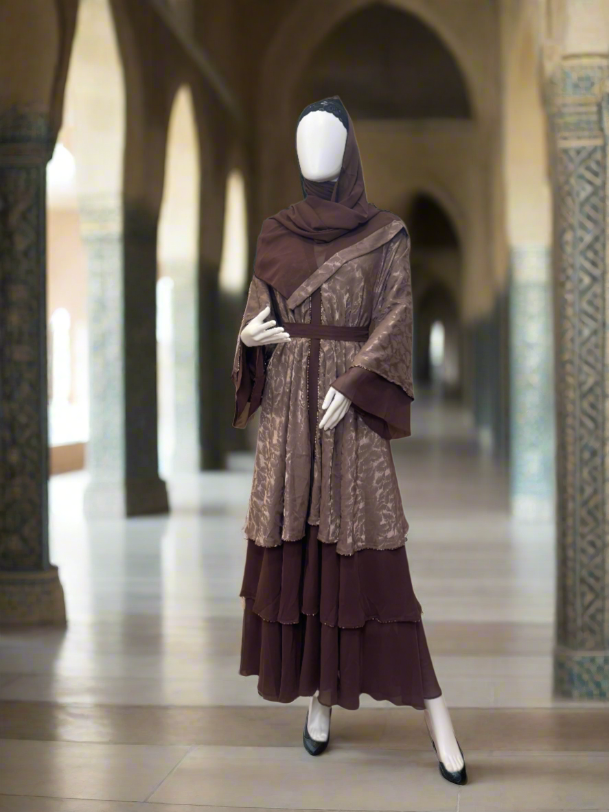 Mocha Luxe Designer Abaya