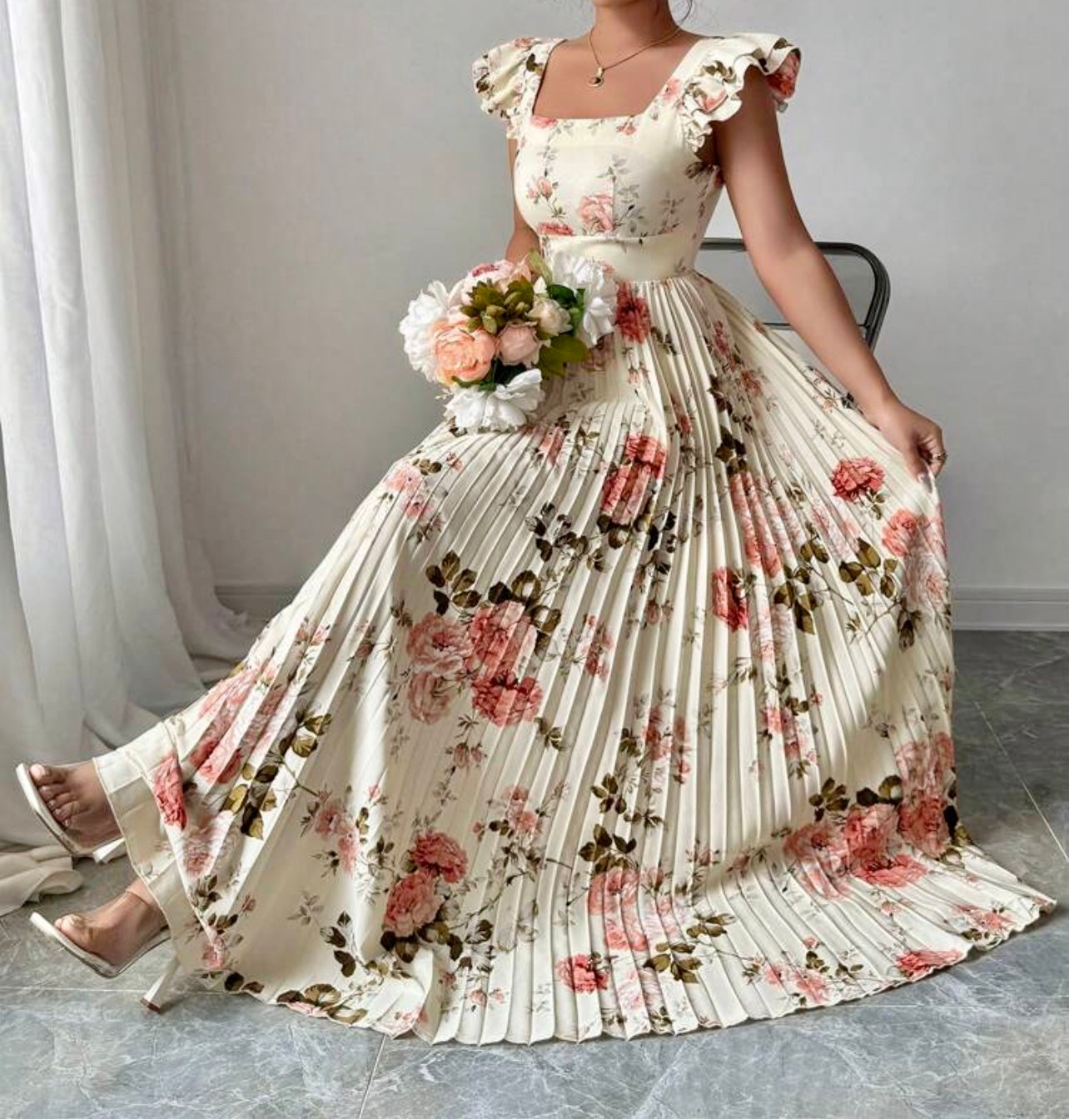 Princess Flora Layered Chiffon Gown