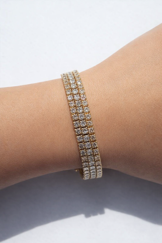 3 tire tennis bracelet