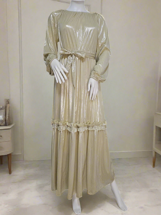 Lustre Luxe Gown - Moonlight Silver/Champagne Glow
