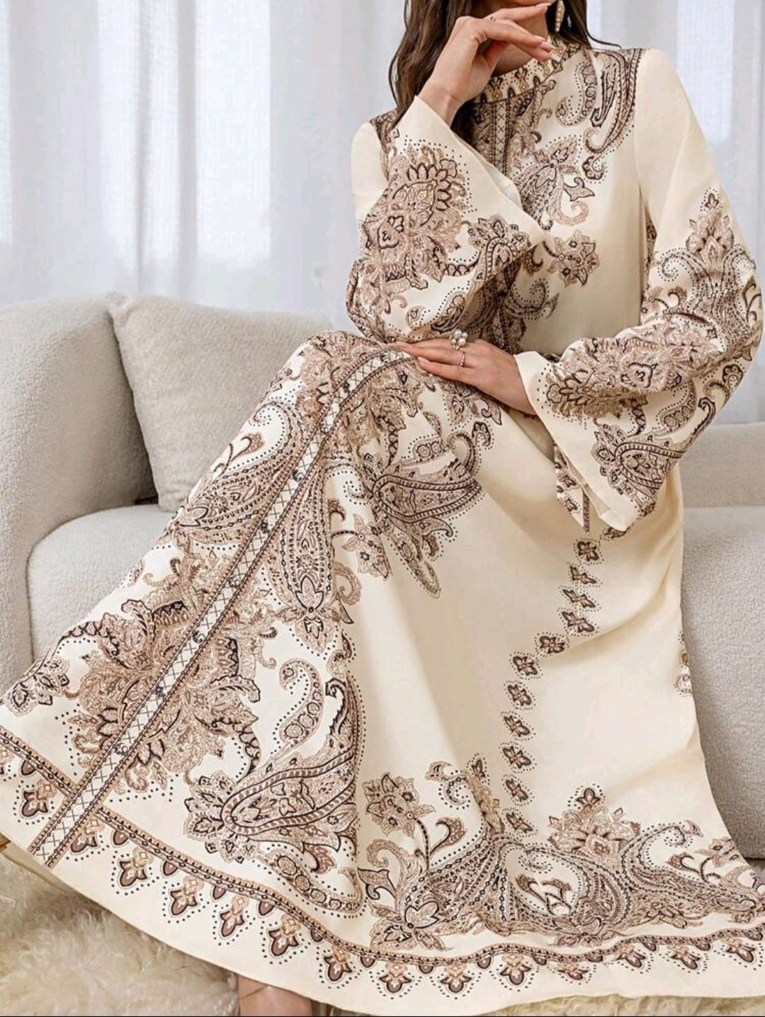 Elegant Girl Paisley Dress