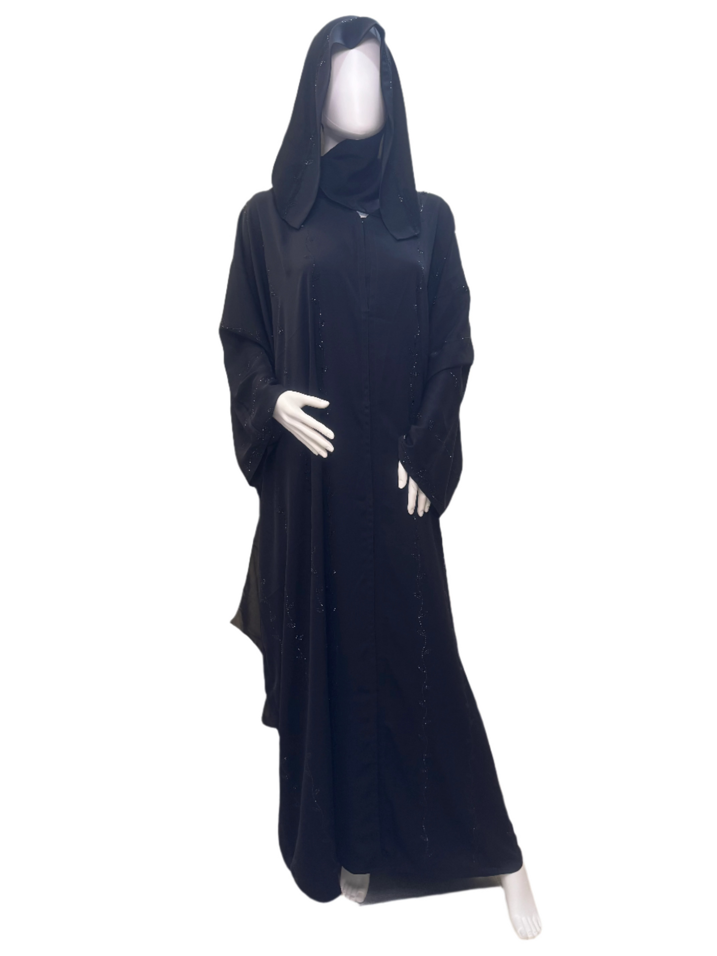 Satin Black Abaya